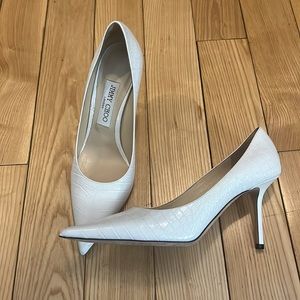 White Jimmy Choo heels